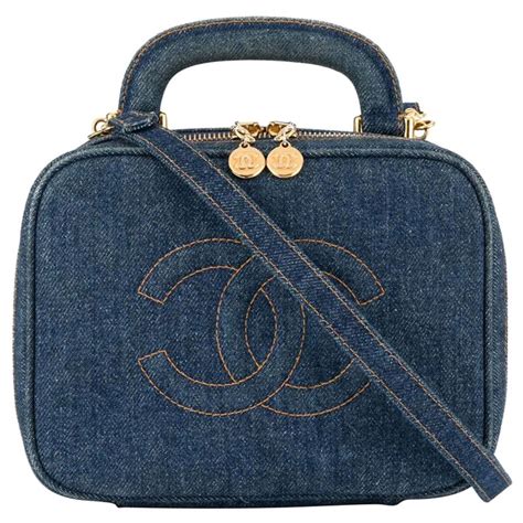 chanel blue vanity case|Chanel vanity bag vintage.